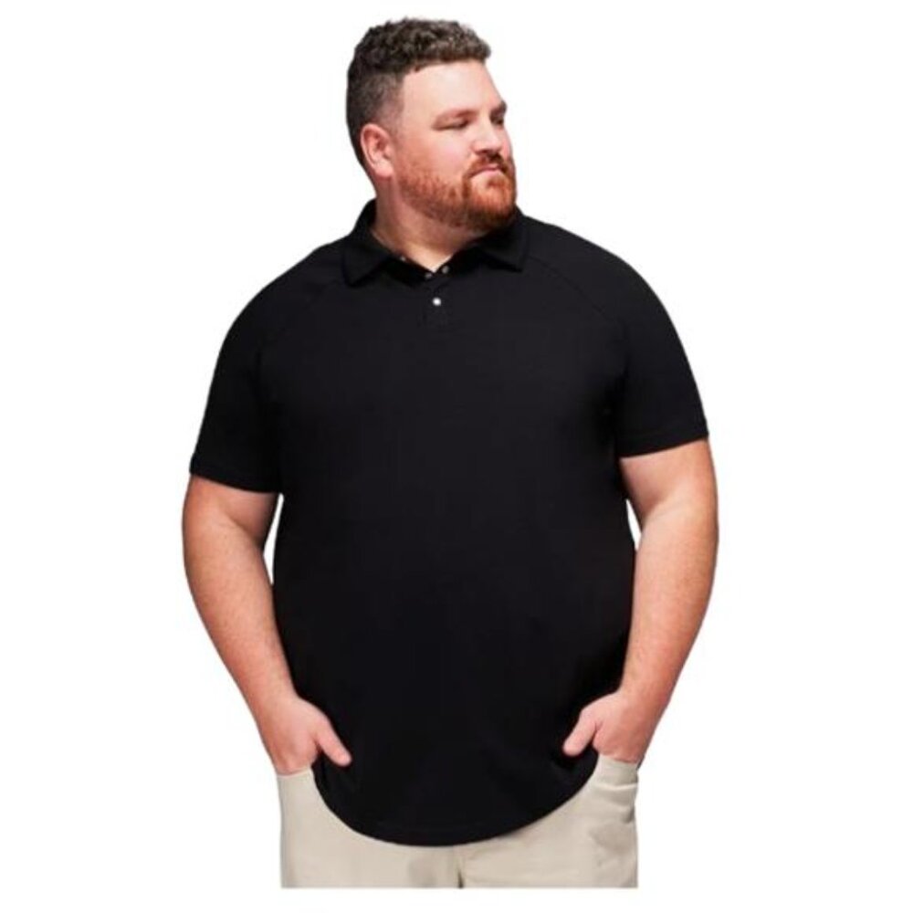 STRONGSIZE Premium Stretch Polo Shirt  with Metal Snap Buttons - Men's XXL